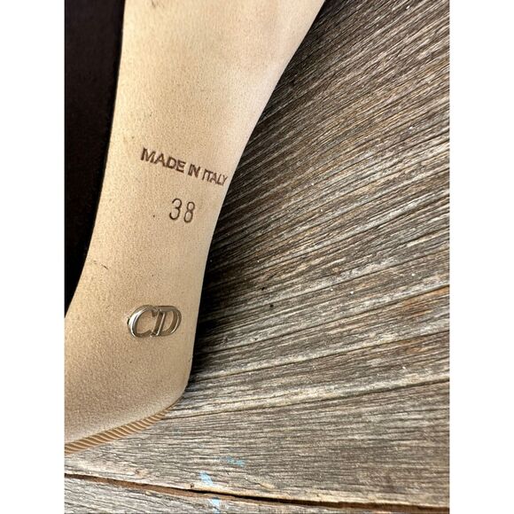 Christian Dior Chocolate Brown Suede Boot Booties, Size 38/US8, NWOT - Picture 8 of 9